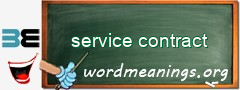 WordMeaning blackboard for service contract